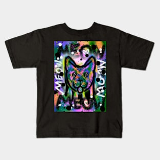 Spray Paint Cat V8 Kids T-Shirt